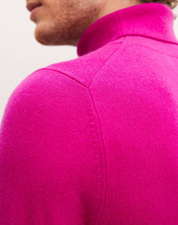 Classic cashmere turtleneck jumper - Fuchsia