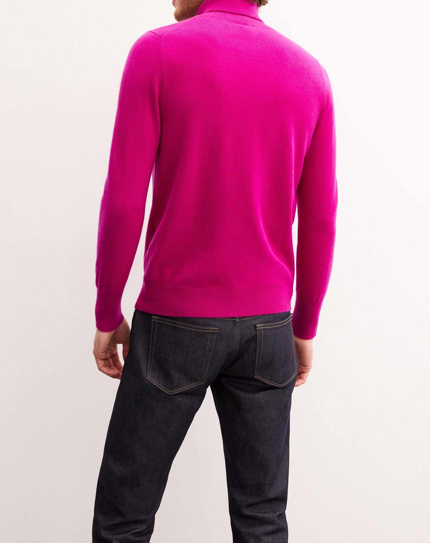 Classic cashmere turtleneck jumper - Fuchsia