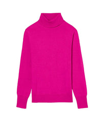 Classic cashmere turtleneck jumper - Fuchsia