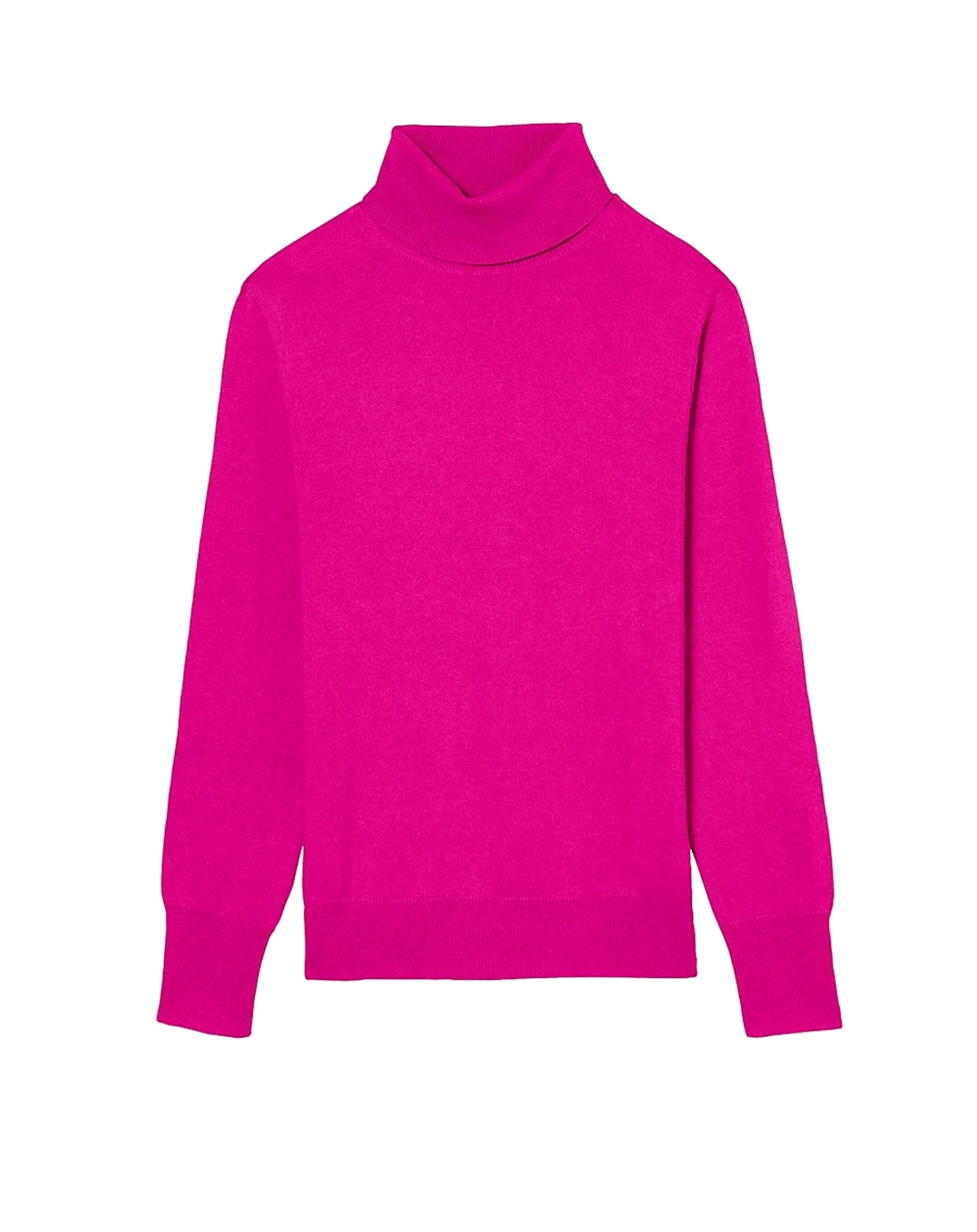 Classic cashmere turtleneck jumper - Fuchsia
