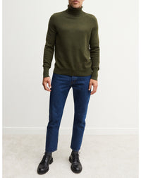 Classic cashmere turtleneck jumper - Kale
