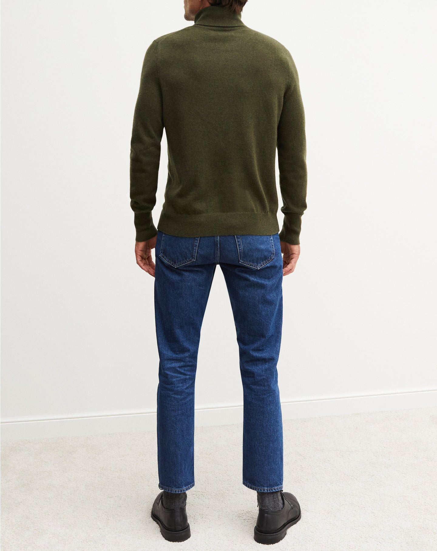 Classic cashmere turtleneck jumper - Kale
