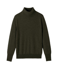 Classic cashmere turtleneck jumper - Kale