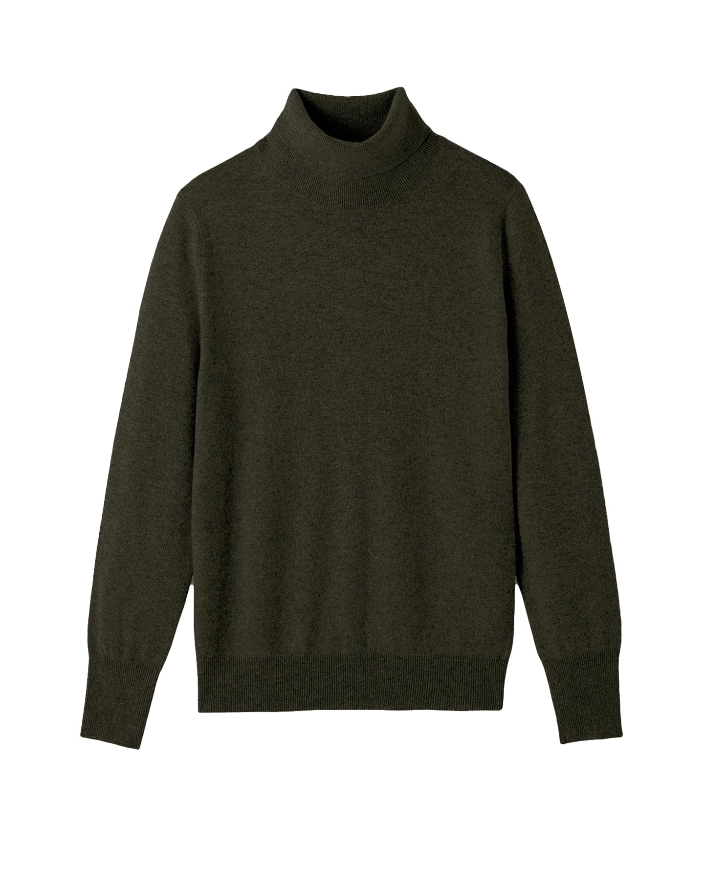 Classic cashmere turtleneck jumper - Kale