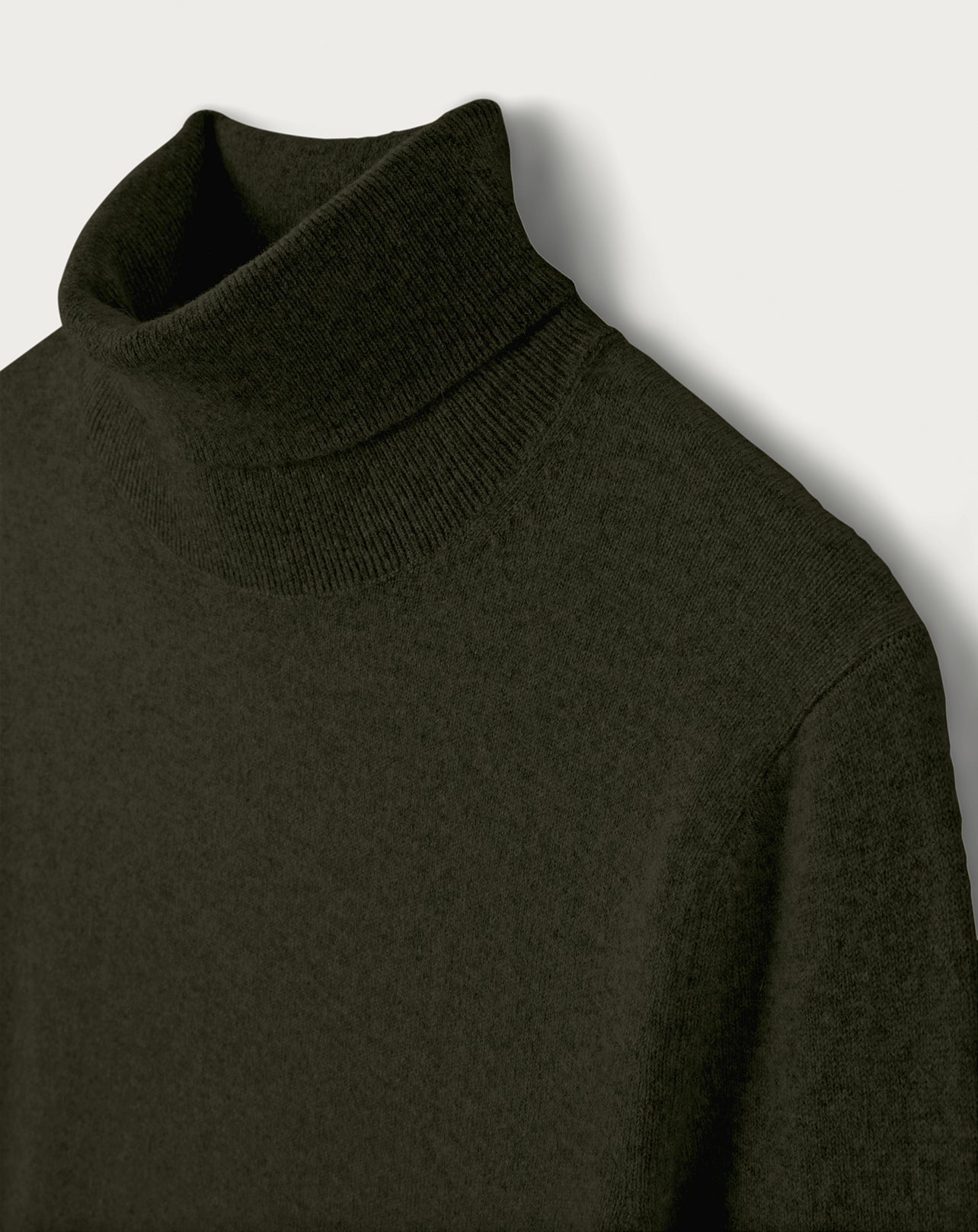 Classic cashmere turtleneck jumper - Kale