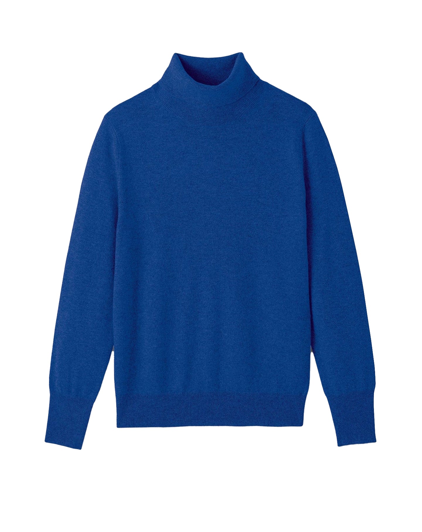 Pull col roulé classique en cachemire - Cobalt