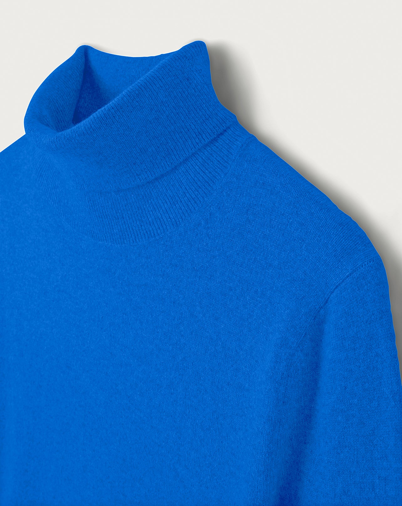Pull col roulé classique en cachemire - Cobalt