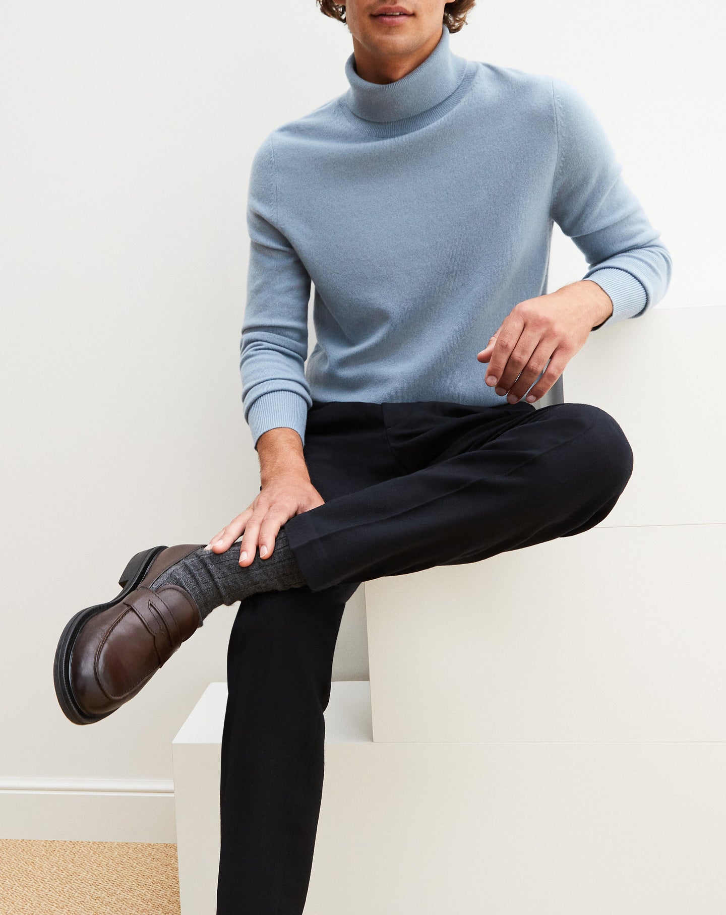 Classic cashmere turtleneck jumper - Cirrus