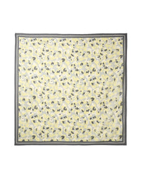 Floues Flowers printed square in cashmere - Powder Green