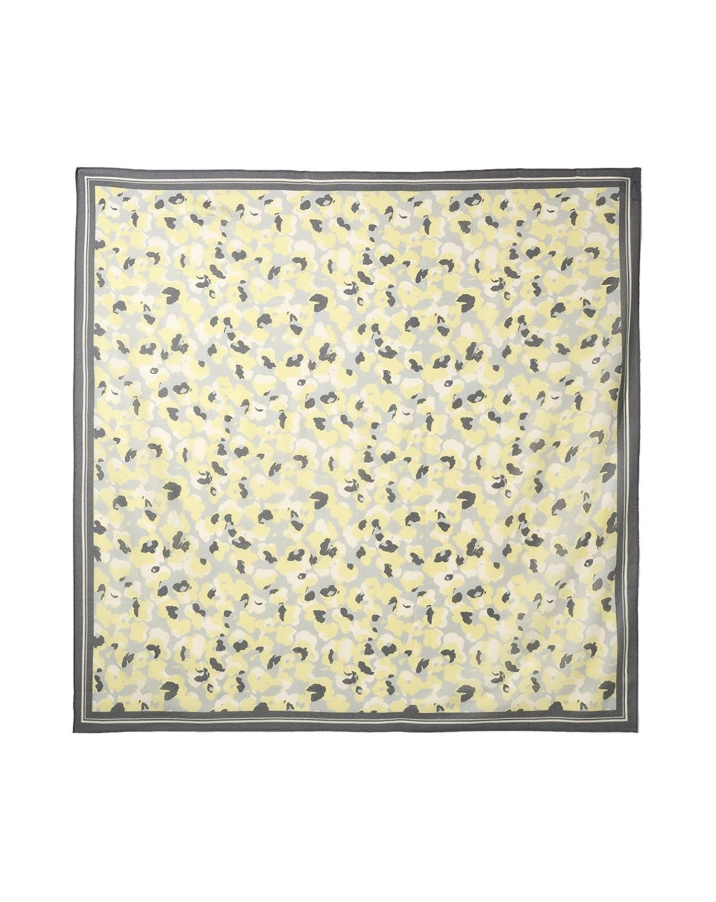 Floues Flowers printed square in cashmere - Powder Green