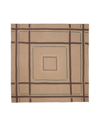 Fair Isle Edward cashmere print square - Camel