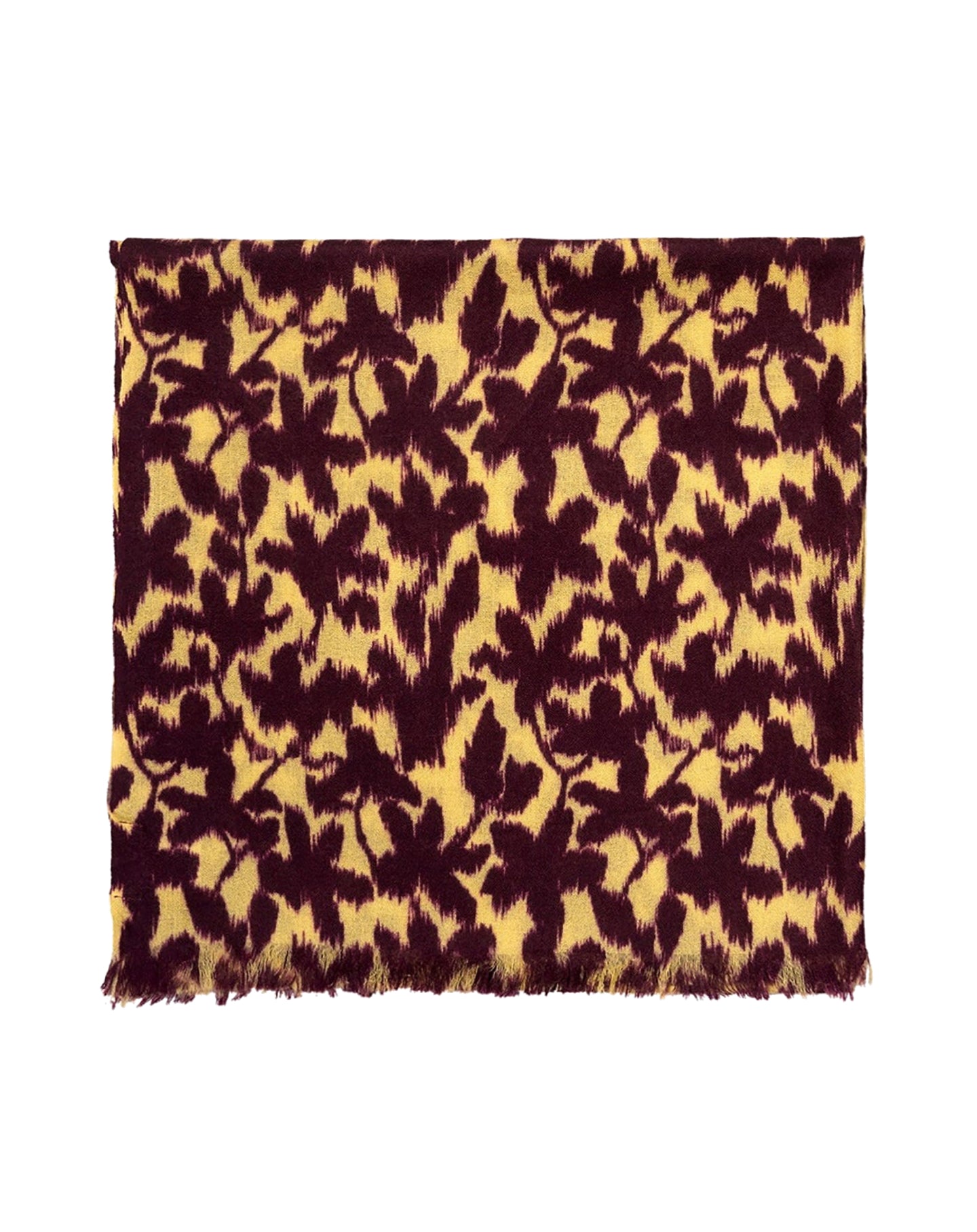 Étole imprimé Ikat Fleurs en cachemire - Brassica