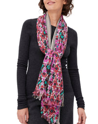 Ispahan cashmere print jacquard stole - Multicolour