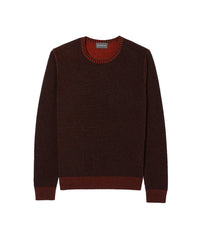 Vanise two-tone crew neck jumper in yak wool and cashmere - Ebène & Everbay