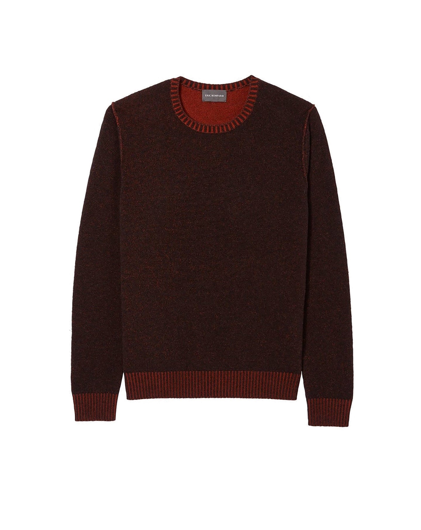Vanise two-tone crew neck jumper in yak wool and cashmere - Ebène & Everbay