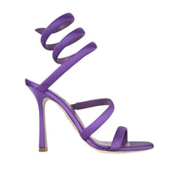 Sandales à talons Cleopatra 105 en satin - Viola