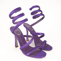 Sandales à talons Cleopatra 105 en satin - Viola