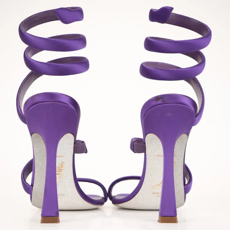 Sandales à talons Cleopatra 105 en satin - Viola