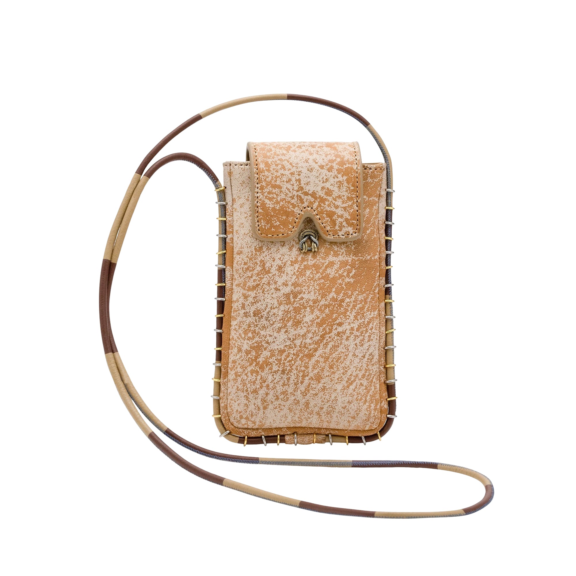 Étui à lunettes Emile en cuir - Sable