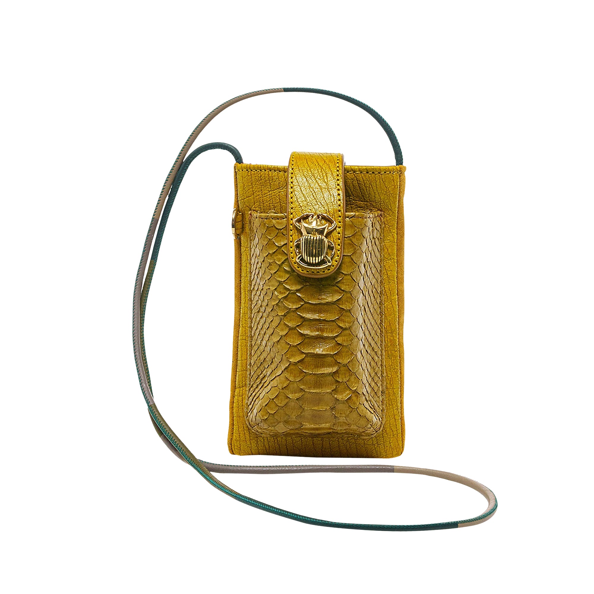Étui à téléphone Marcus en python - Soufre Or