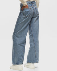 Pantalon large Joezy en denim - Light Blue Vintage
