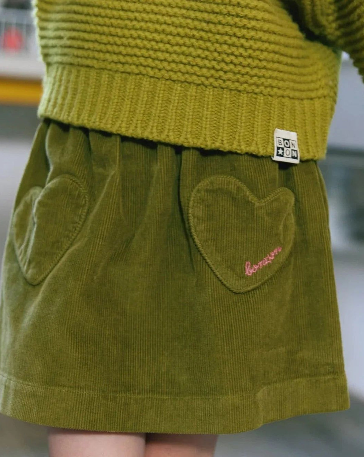 Douchka cotton skirt - Popeye green