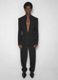 Veste cintrée sans col - Black