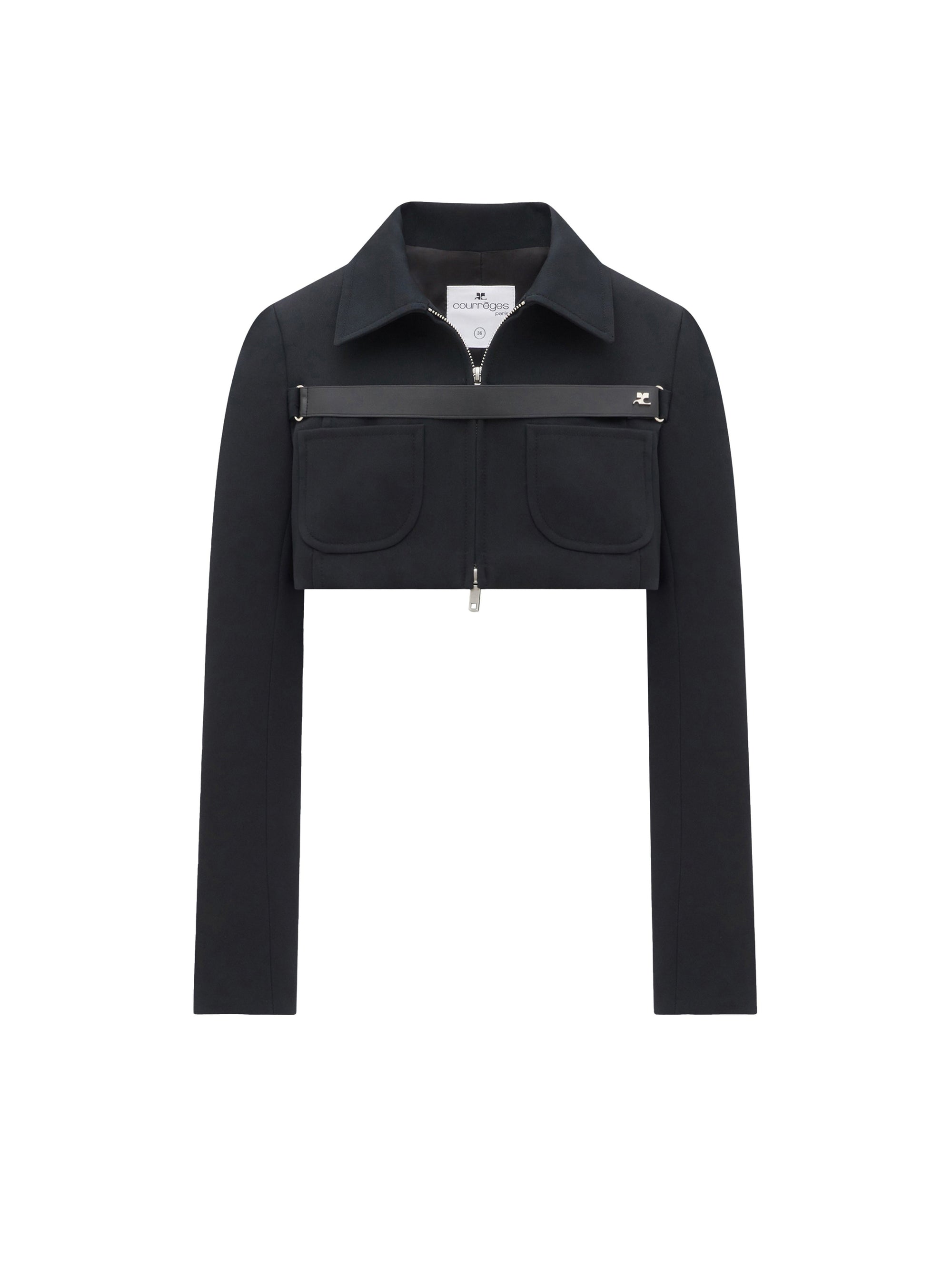 2pcs NEW / TWILL STRAP CROP - Black