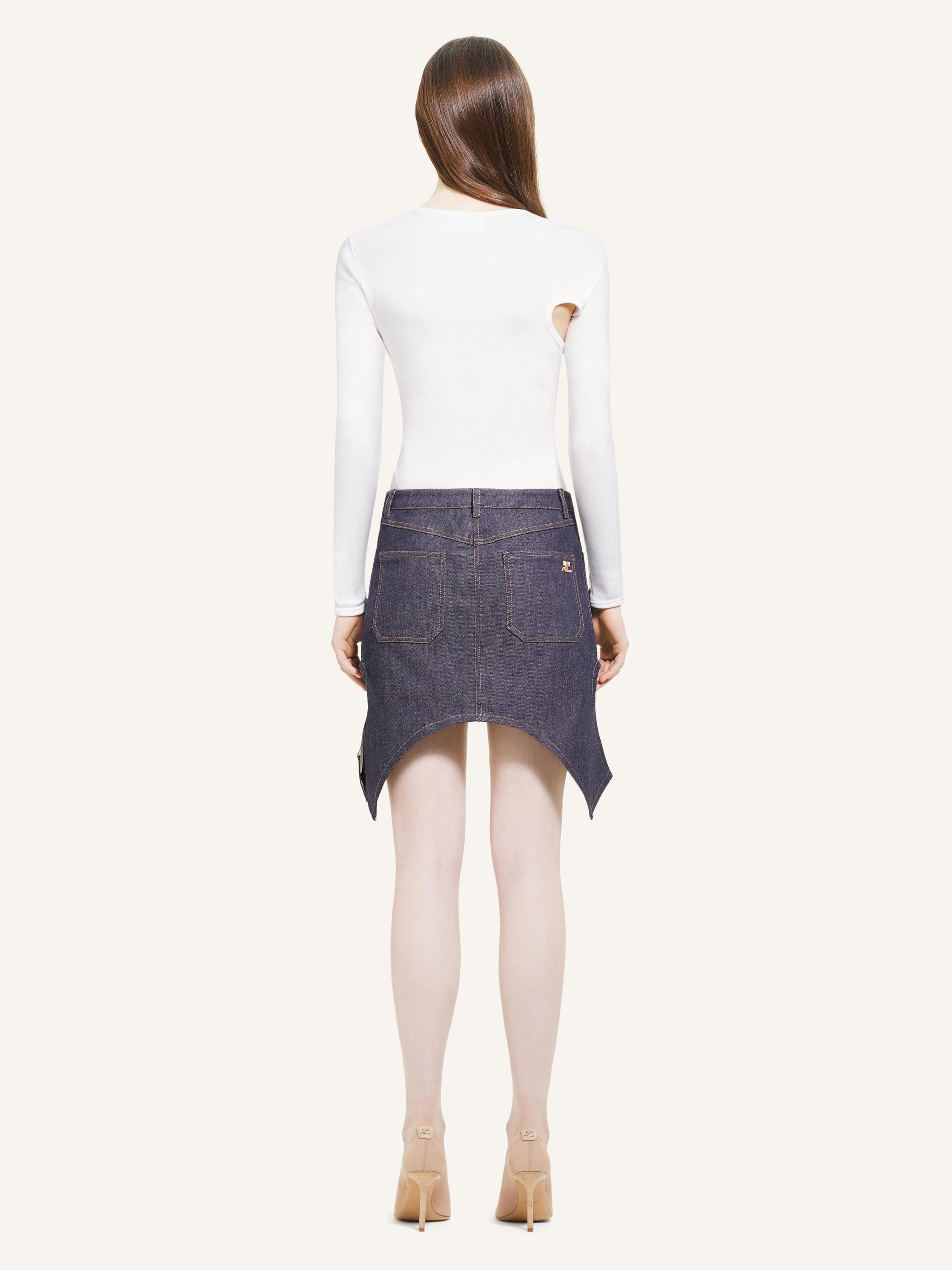 PREMIUM 25pcs NEW / MINI JUPE INVERSÉE EN DENIM - Dark Heather Grey