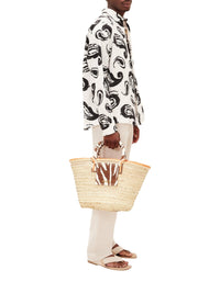 PRINT WHITE/BLACK PAISLEY LA CHEMISE SIMON