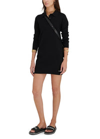 Robe polo courte boutonnée - Black