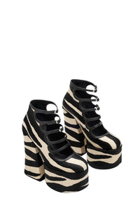 La bottine kiki en cuir - Black & White