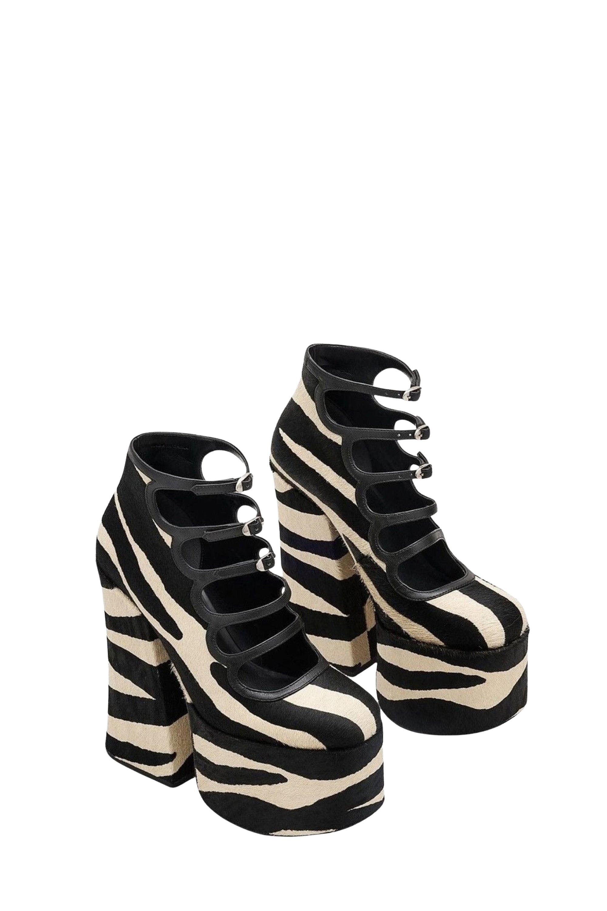 La bottine kiki en cuir - Black & White