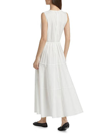 Robe Kailey en popeline extensible - White