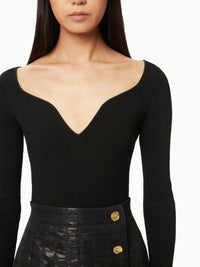 HAUT À COL ROULÉ EN LUREX - Noir