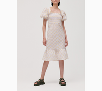 Robe midi imprimée bio en coton - Multicolour