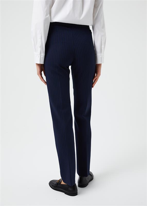 Pantalon elastique a la taille - Marine