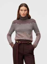 AMARANTO JACQUARD TURTLENECK