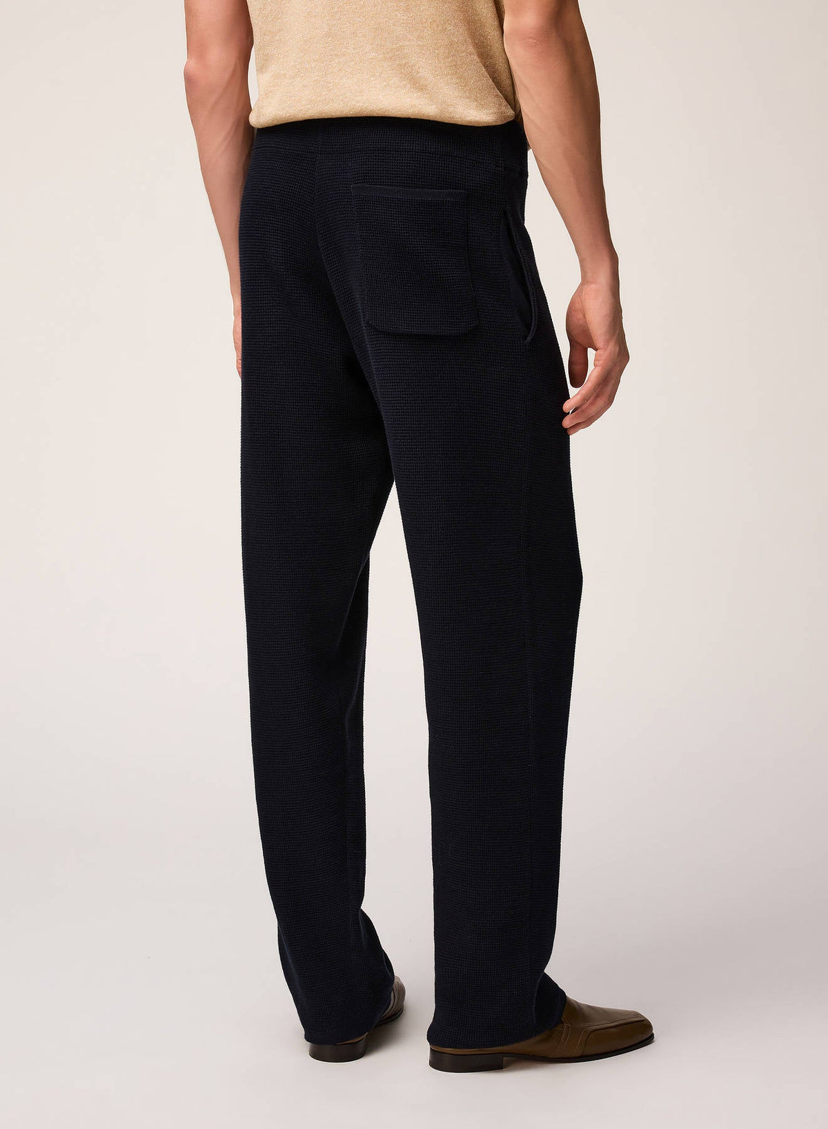 NAVY KNIT PANTS