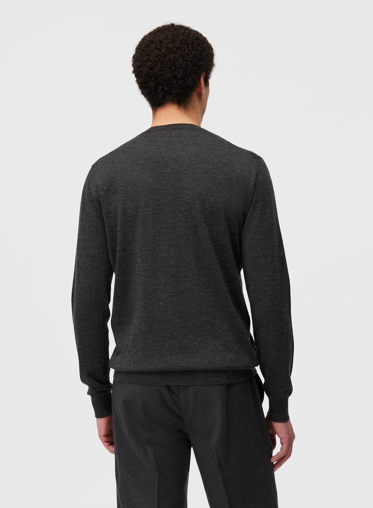 ANTHRACITE SIDE ARGYLE DETAIL CREWNECK