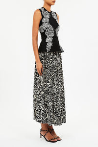 Débardeur Vanna à motif jacquard - Noir