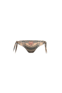 Bas de Bikini Tattoo imprimé - Nude & Blue & Red