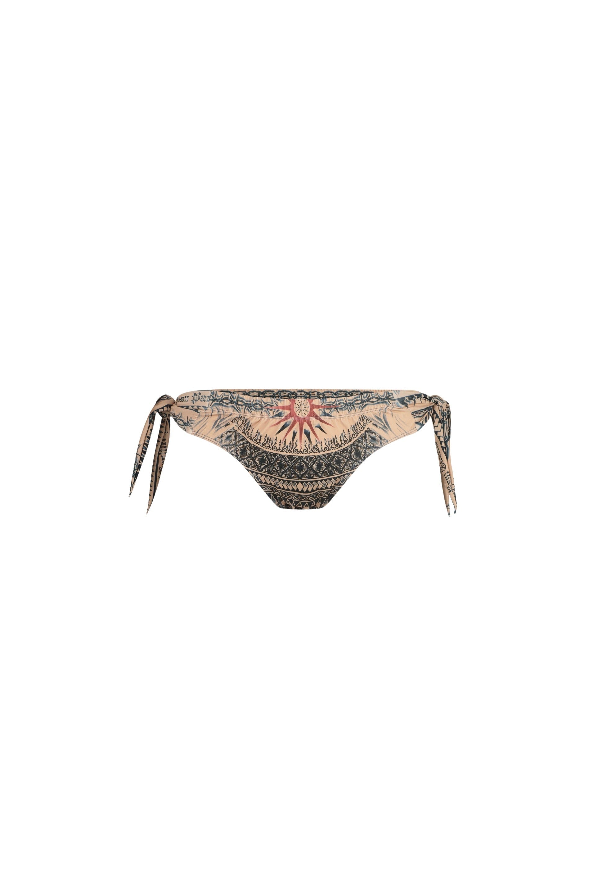Bas de Bikini Tattoo imprimé - Nude & Blue & Red