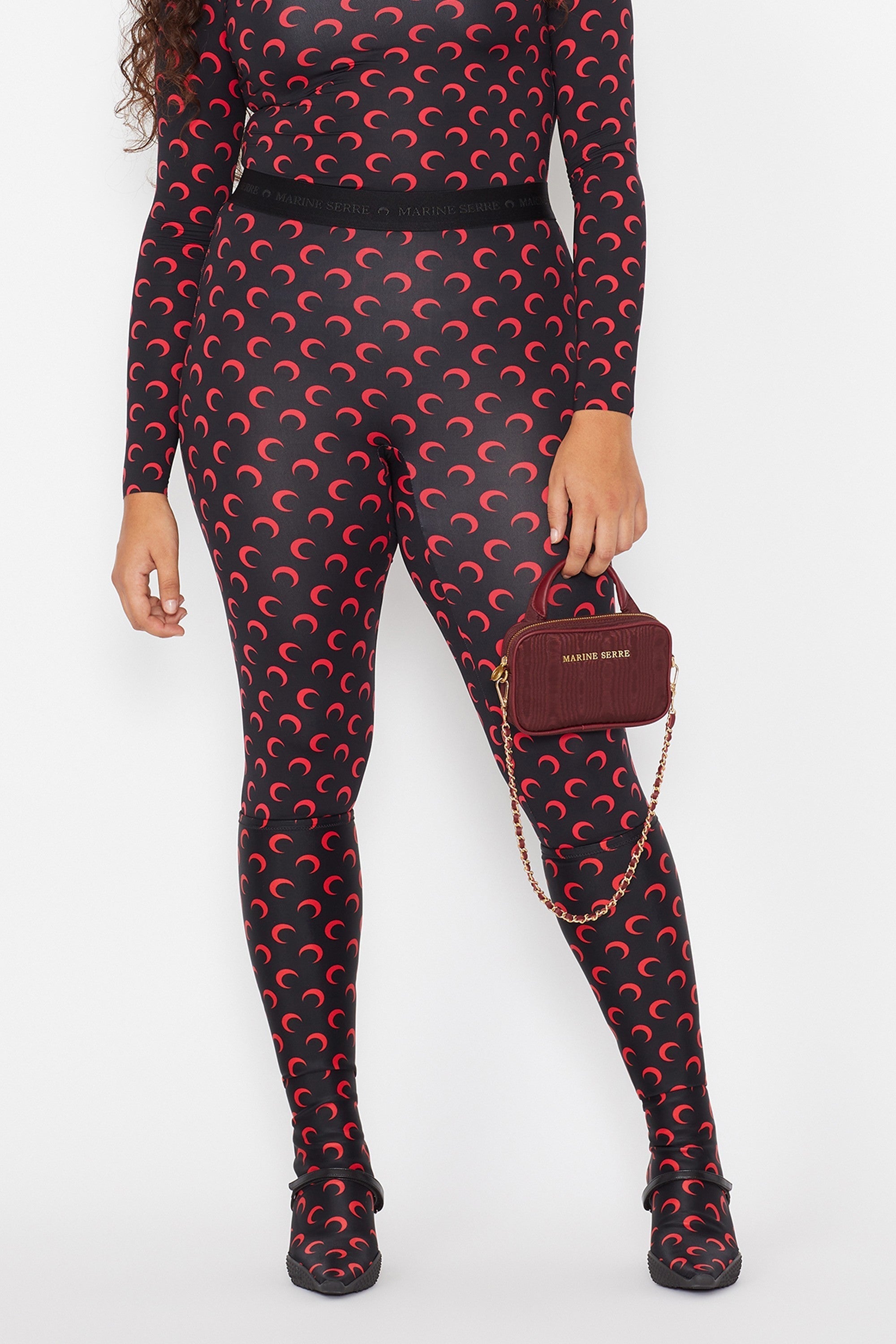 PRIX MARQUE : 150€_All Over Red Moon & Black Legging - All Over Red Moon & Black