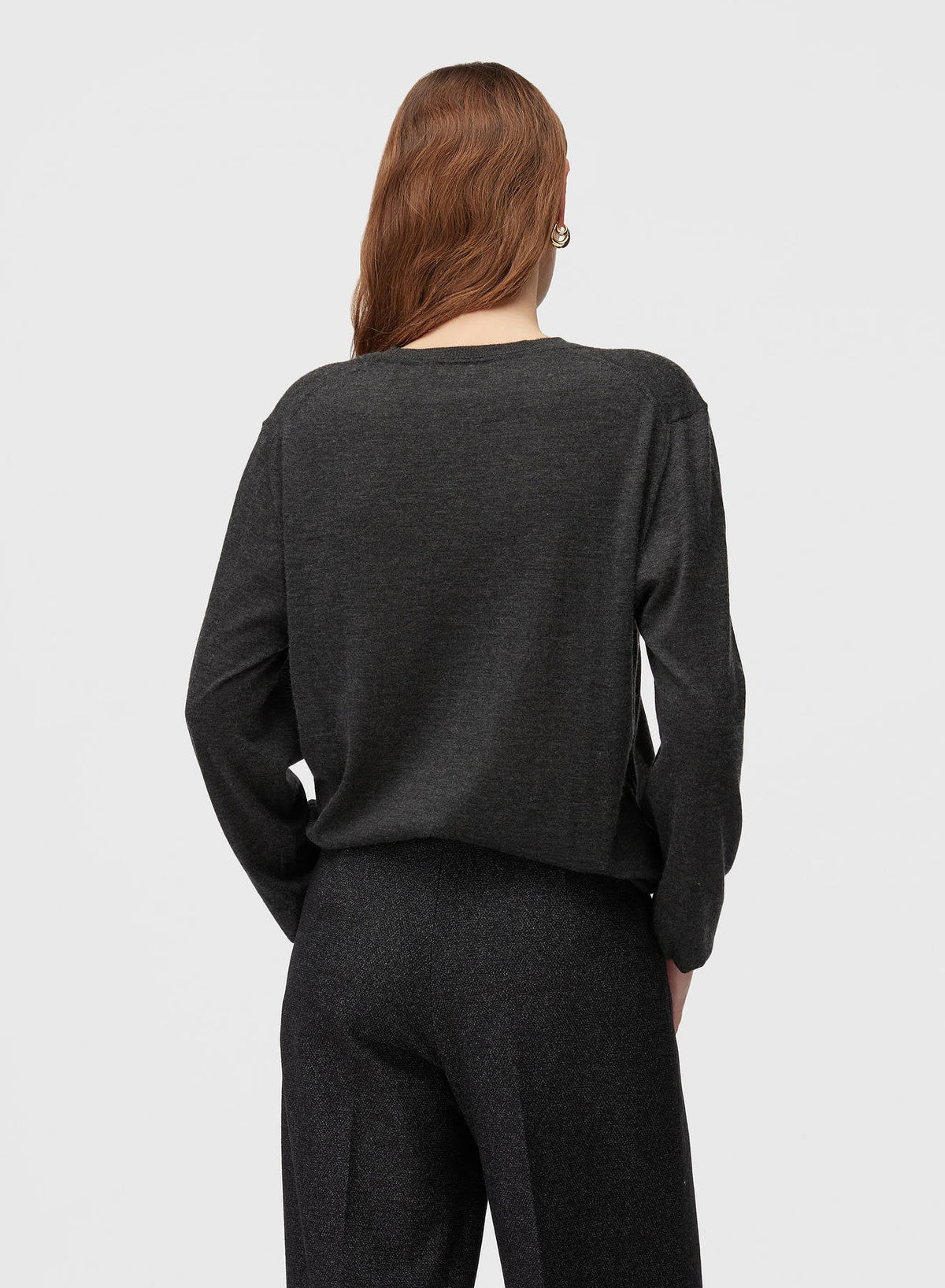 ANTHRACITE SIDE ARGYLE DETAIL CREWNECK