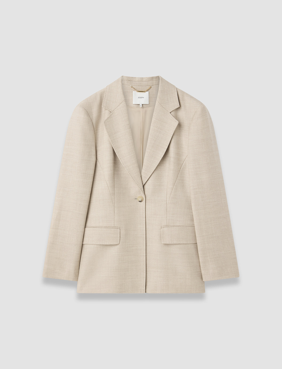 Fallon wool blazer - Powder Melange