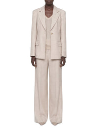 Fallon wool blazer - Powder Melange