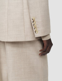 Fallon wool blazer - Powder Melange