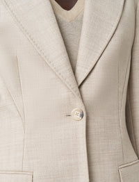 Fallon wool blazer - Powder Melange