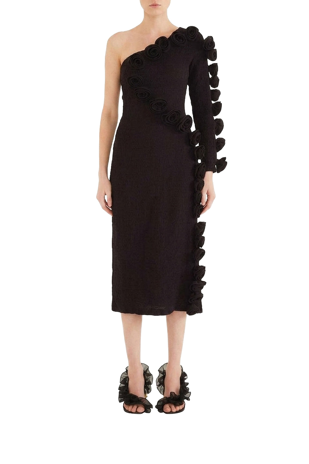 Robe midi asymétrique - Noir